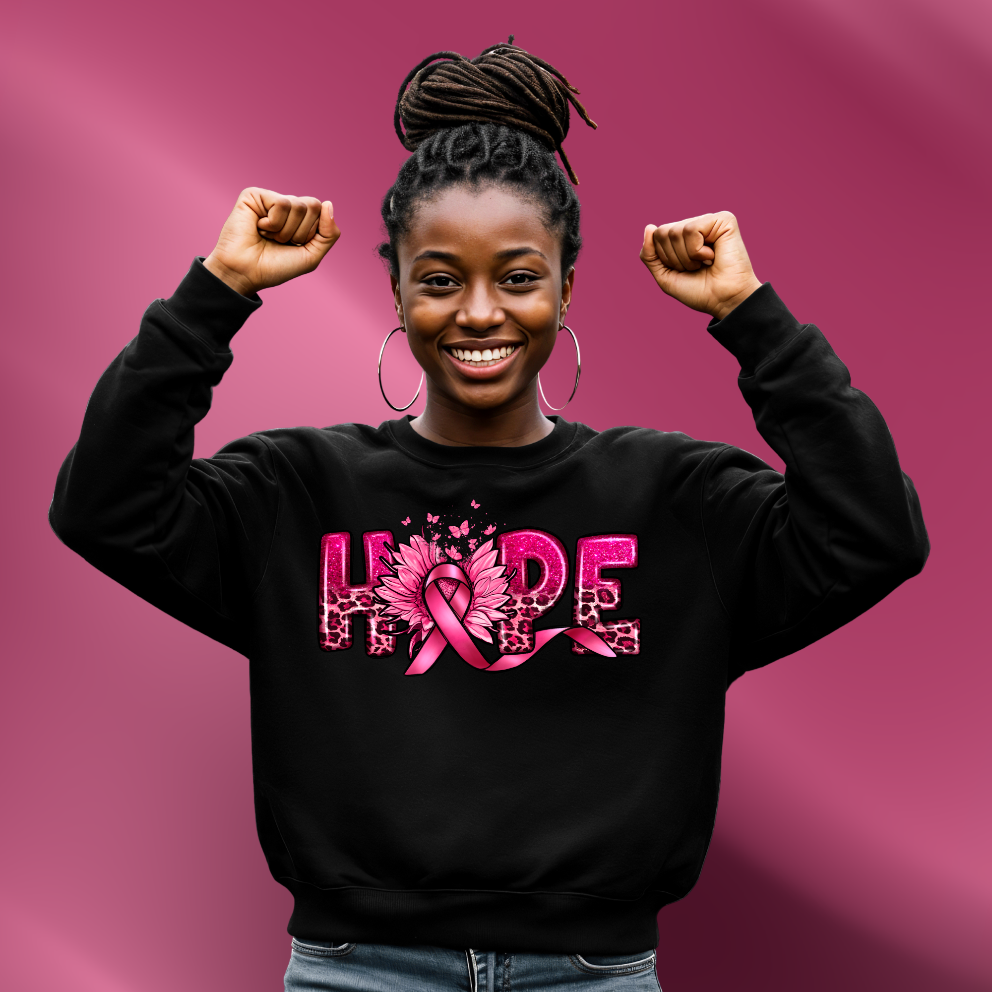 Cancer Awareness Sweatshirt - Hope and Ribbons
